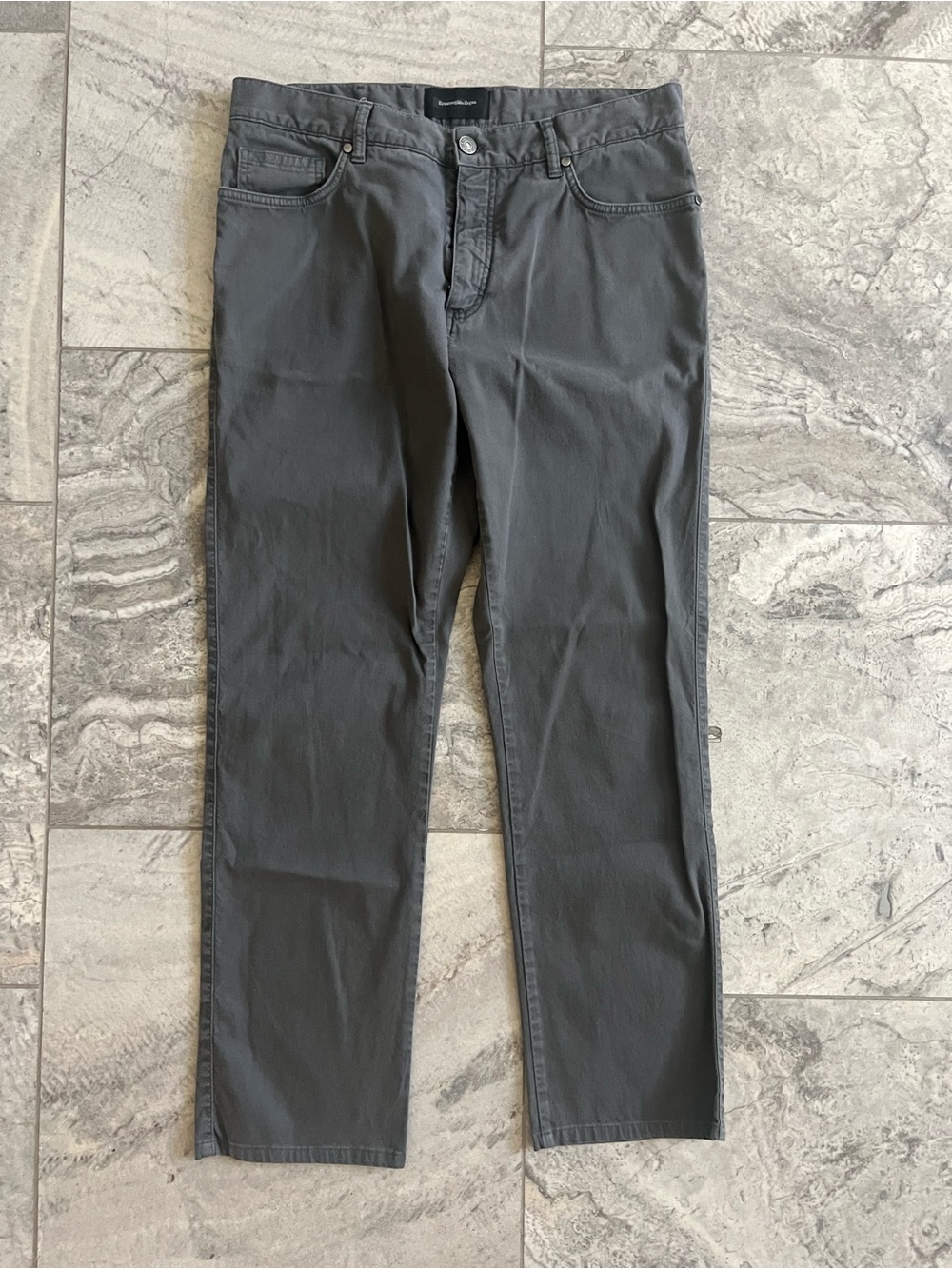Ermenegildo Zegna Men's Charcoal Straight Jeans
